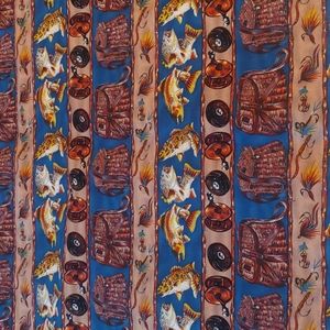 Gone fishing by fabri-quilt Inc 44 inch wide quilting material